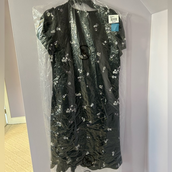 Michael Kors, Floral Embroidered Crepe Flounce Dress, BNWT Size Small - Picture 4 of 7